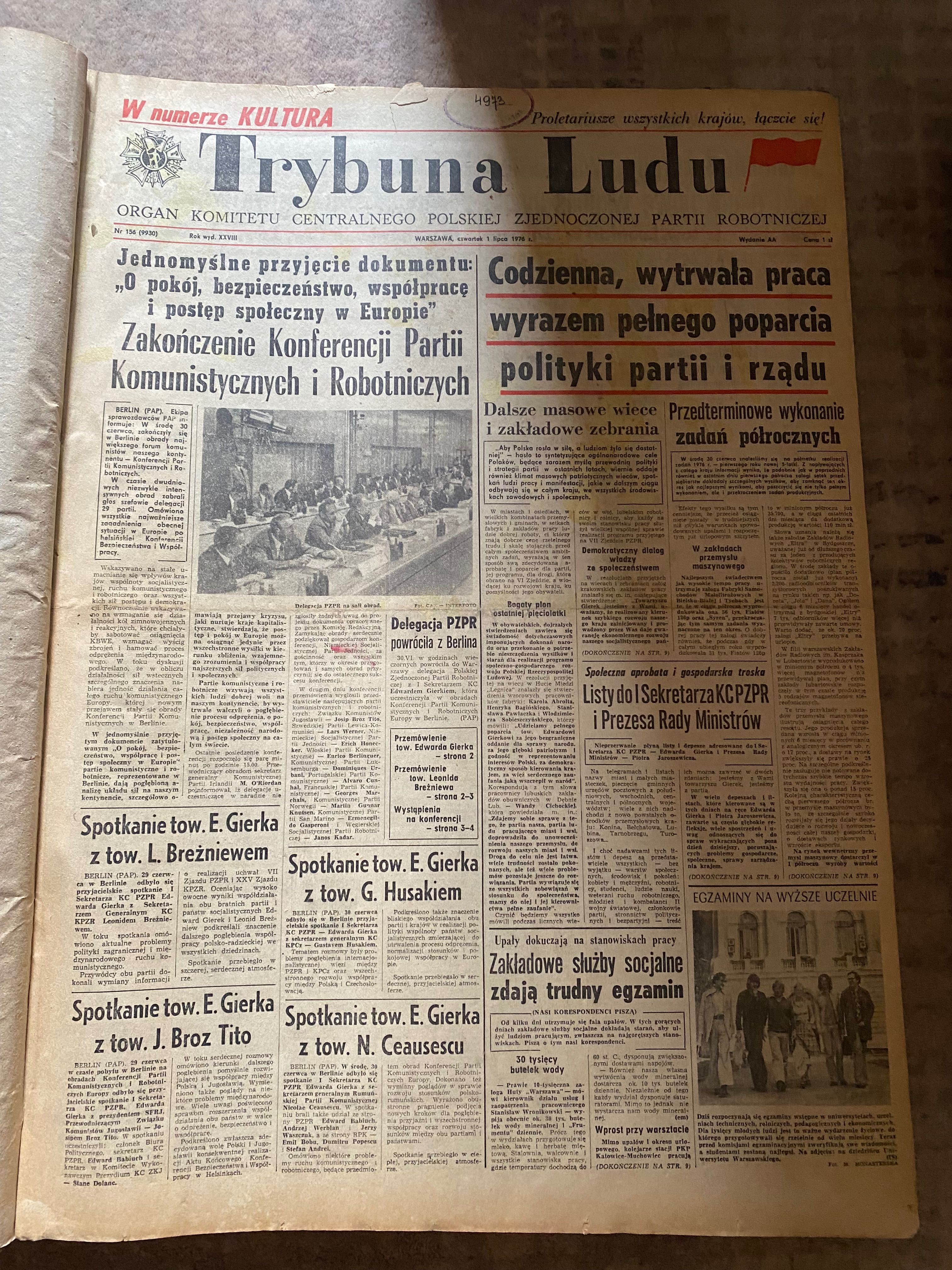 Trybuna Ludu od 1.01-31.12.1976