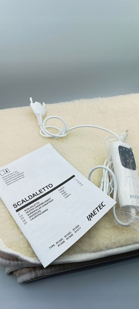 Koc elektryczny Imetec Adapto beże i brązy 150x80 Nakładka
