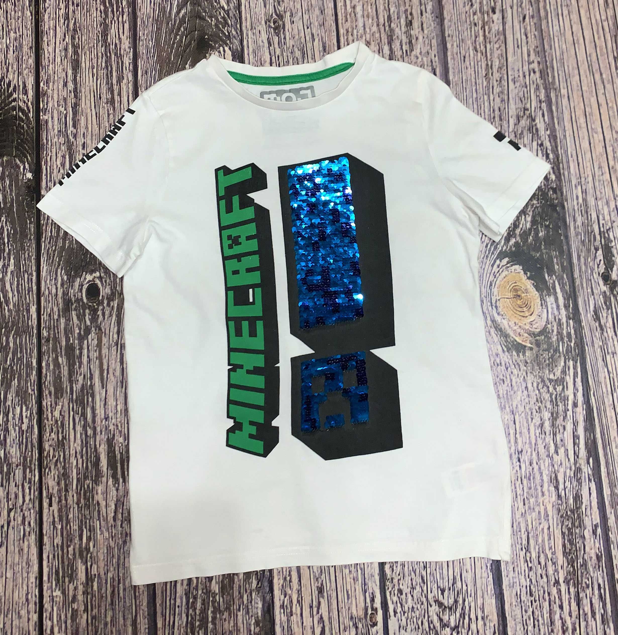 Фирменная футболка Minecraft для мальчика 7-8 лет, 122-128 см