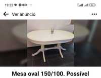 Mesa  oval 100/150. Possível entrega a combinar.