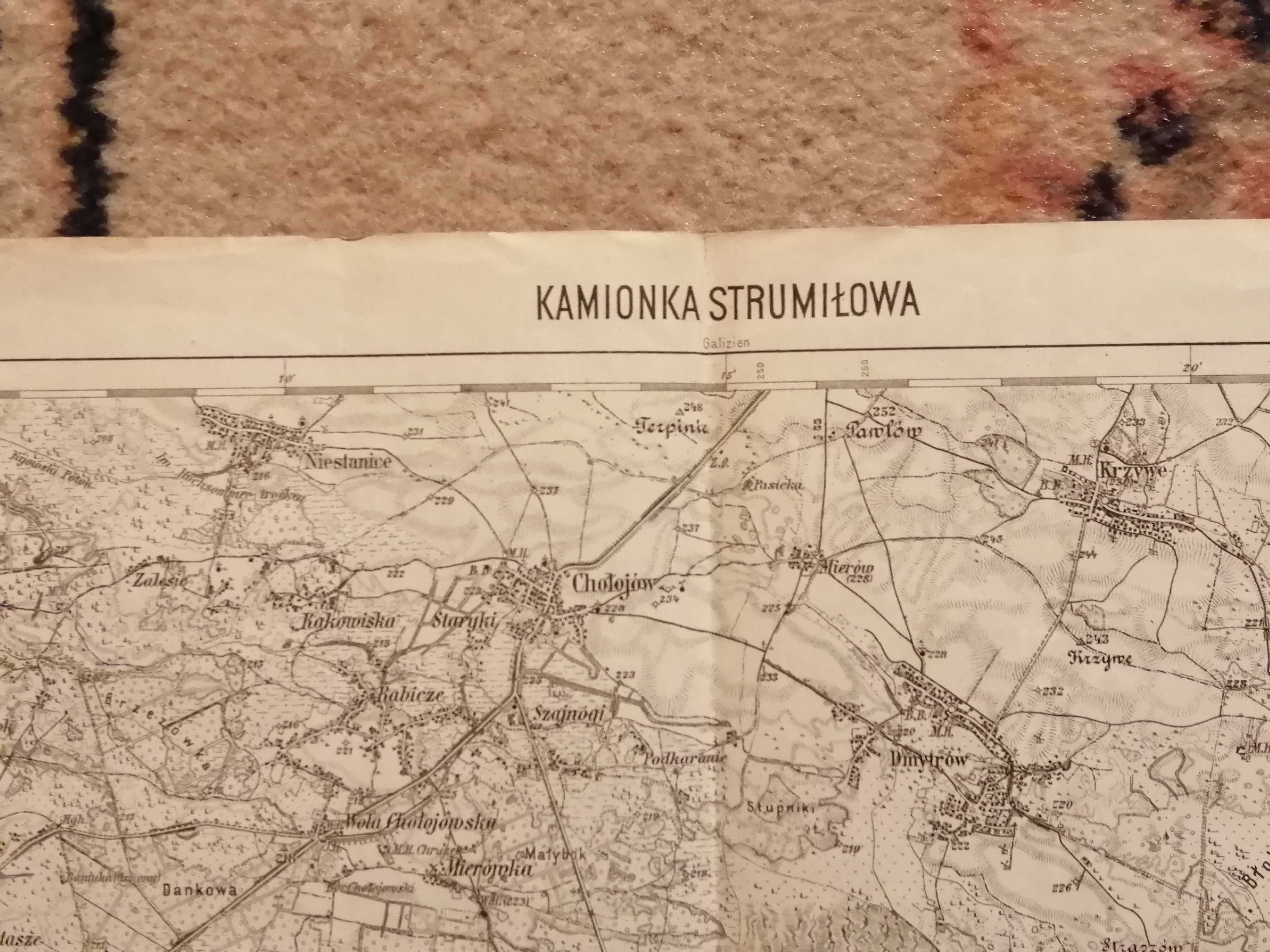Stara Nieniecka mapa -Kamionka Strumiłowa /1897 rok