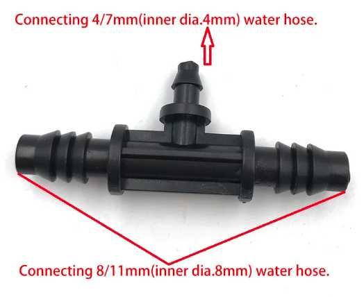 100szt. złącze do zraszacza do nawadniania do węża ogrodowego 8/11 4/7