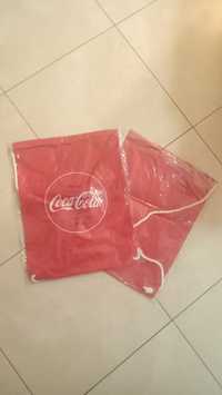 NOWY Worek Coca-Cola na rzeczy, na buty, plecak Oryginalny 34 x 45 cm
