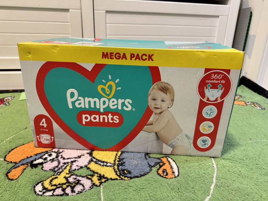 Подгузники-трусики Pampers Pants размер 4, 52 шт