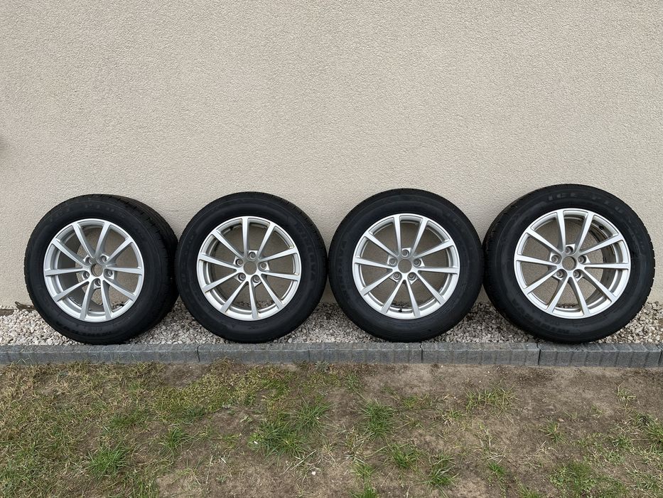 Koła felgi aluminiowe Audi 5x112 17”opony zimowe 225/60r17 bieżnik 8mm