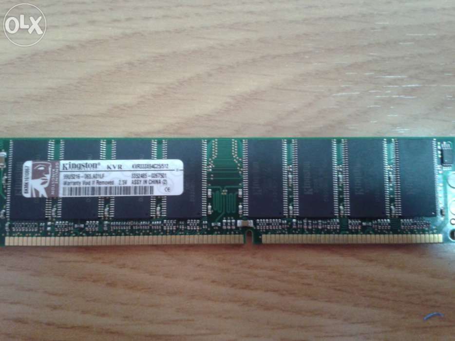 Memórias DDR333 Kingston KVR333/512MB