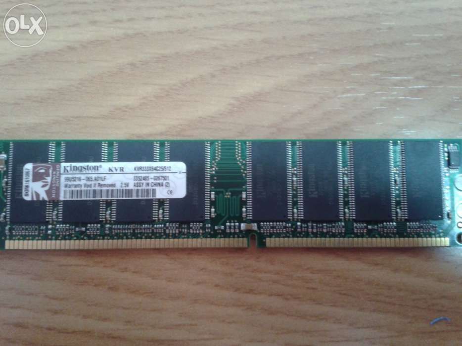 Memórias DDR333 Kingston KVR333/512MB