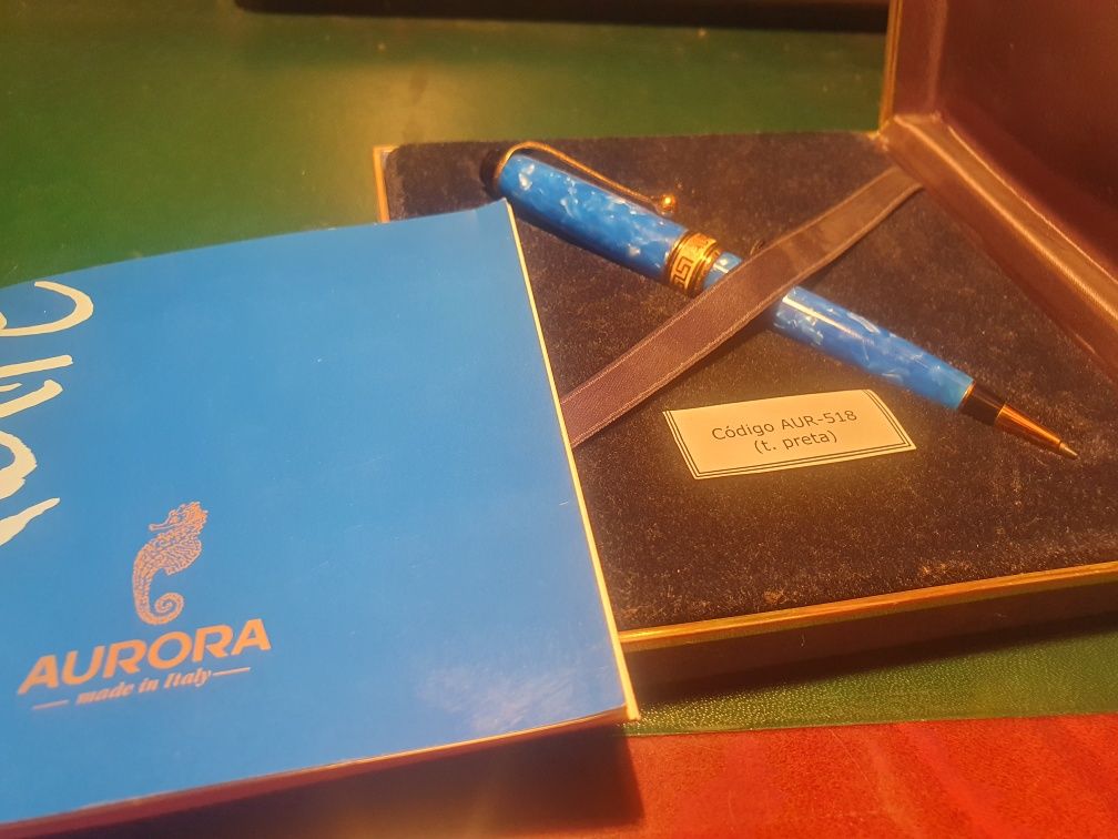 Caneta Aurora Mare Limited Edition Blue Ballpoint Pen Aur-518