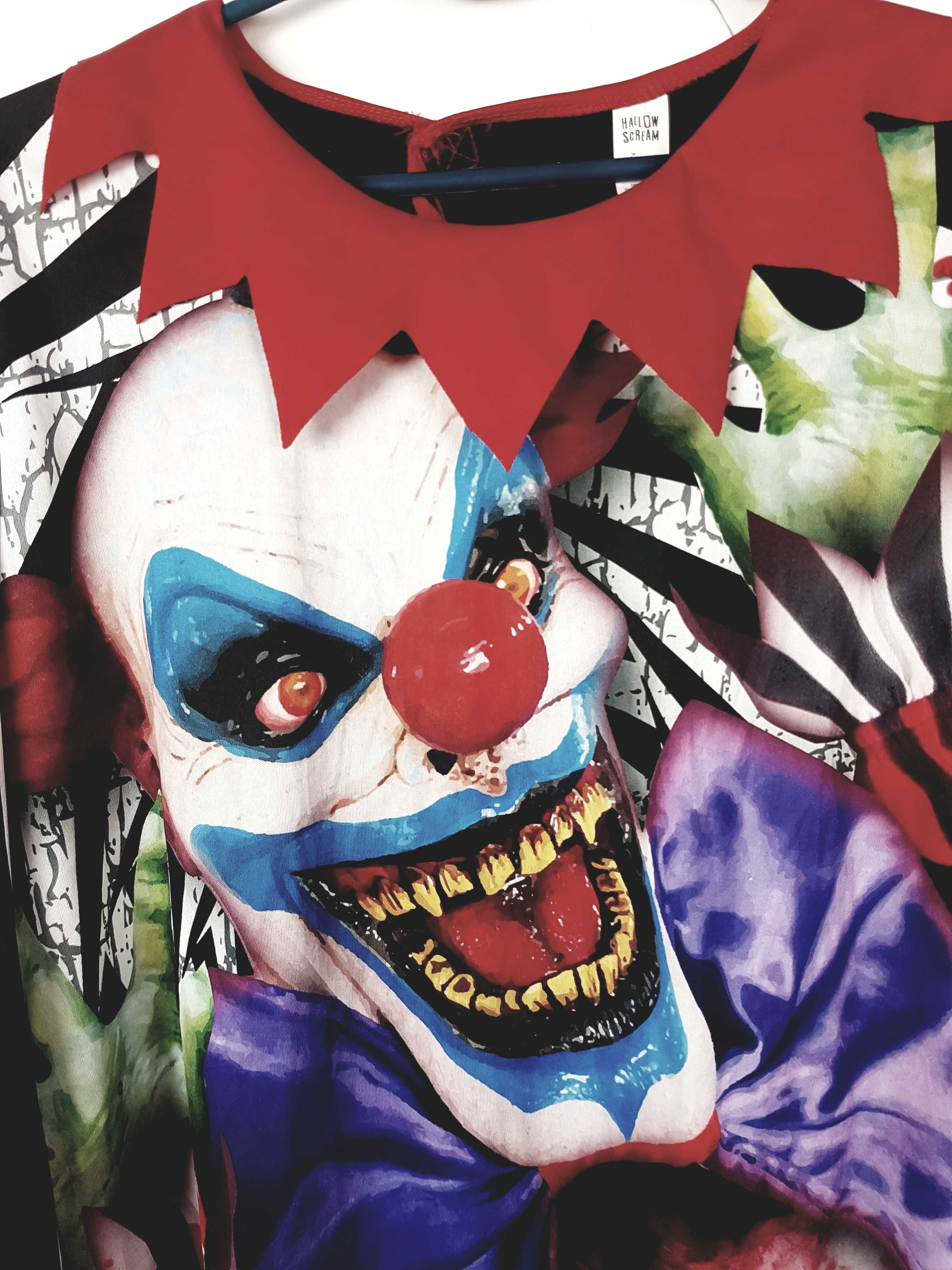 Strój przebranie klaun błazen cyrkowiec Joker rozmiar 158 cm. B246