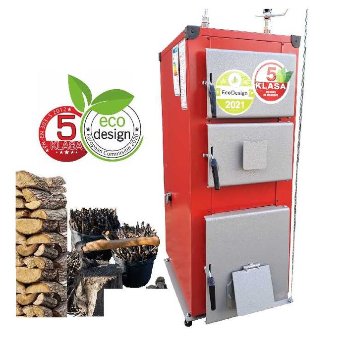 Piec Kocioł na Węgiel Drewno 10kw do 100m2 +Miarkownik Pompa GRATIS