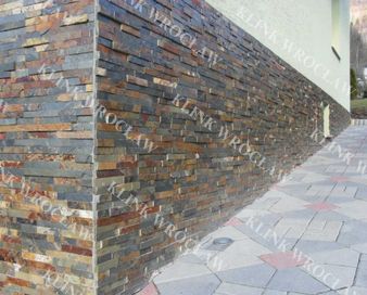 PANEL ŁUPEK MULTICOLOR - Kamień naturalny na elewacje i ściany 60x15