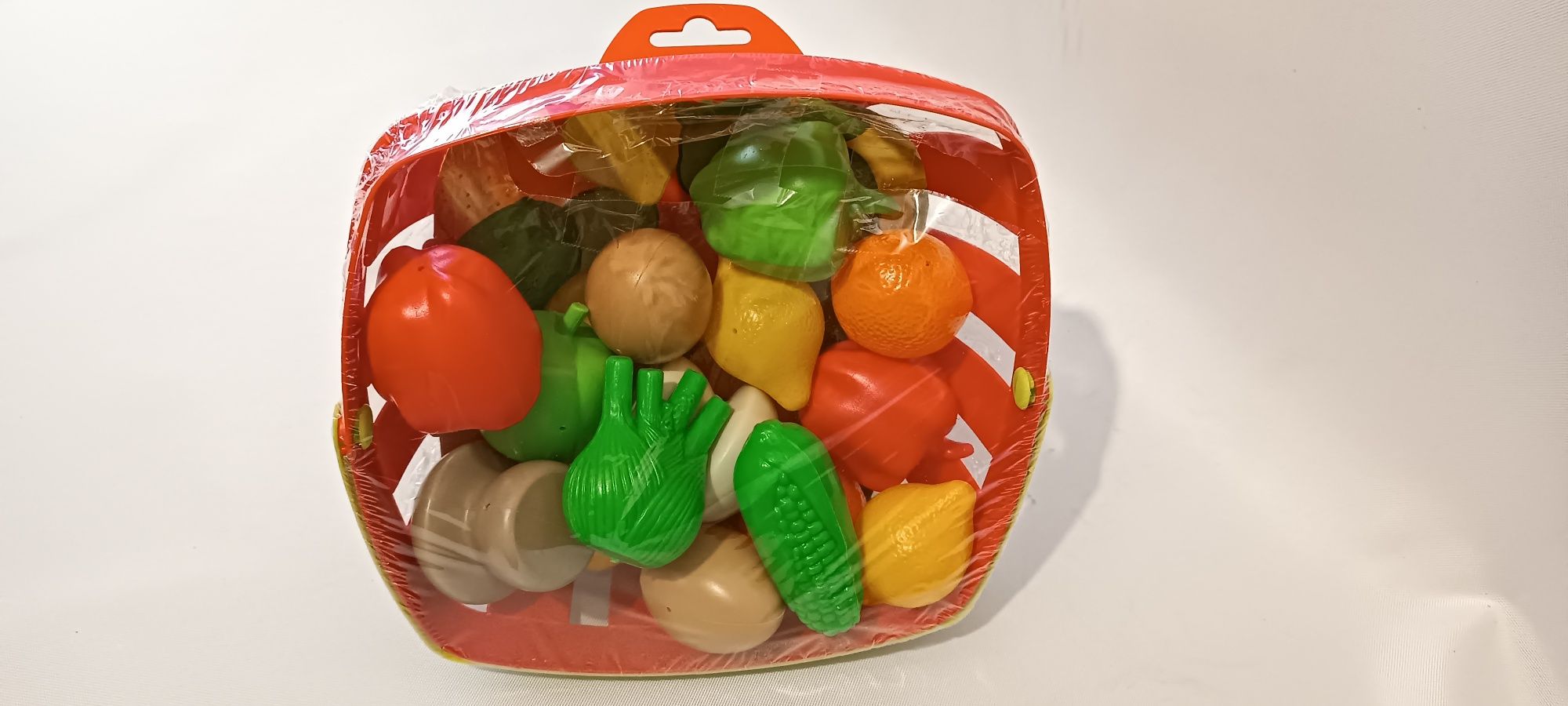 Zestaw Zabawkowy 15 el. Plastikowy Warzywa w koszyku Nowe