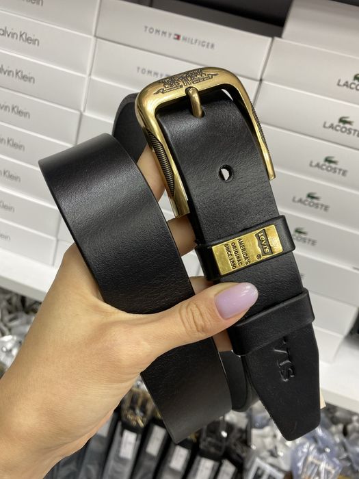 Ремінь чоловічий шкіряний коричневий/ ремень мужской кожа коричневый