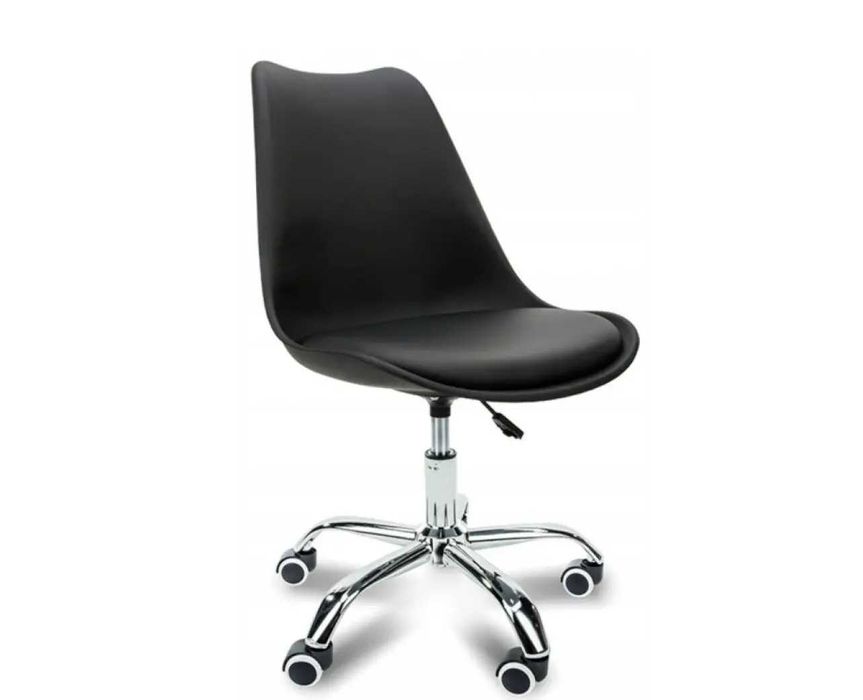 Офисный стул новый для мастера черное кресло на колесах компьютерное