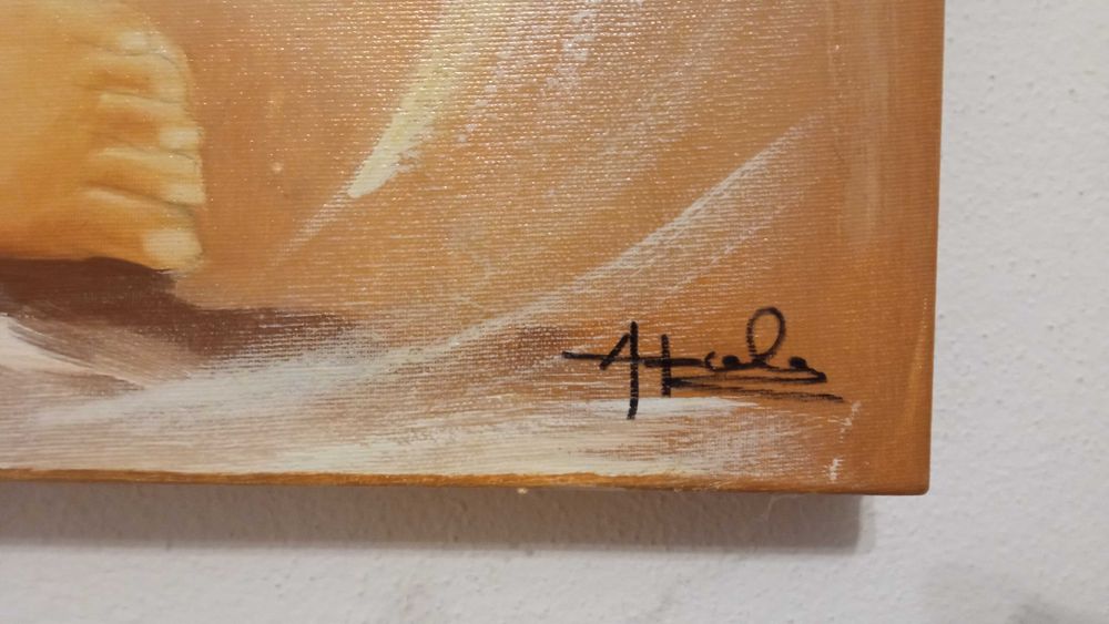 Pintura a óleo impecável de autor