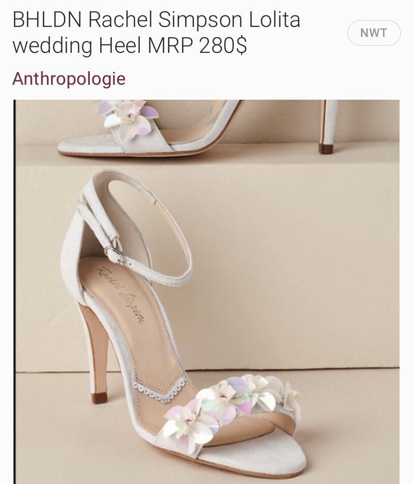 Szpilki 37 sandały buty ślubne Rachel Simpson madleine kwiaty skóra