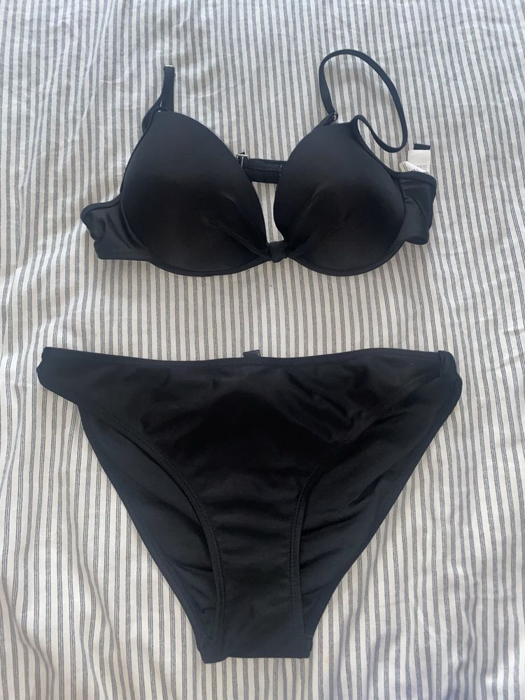 czarne bikini push up stroj kapielowy kostium kapielowy s m