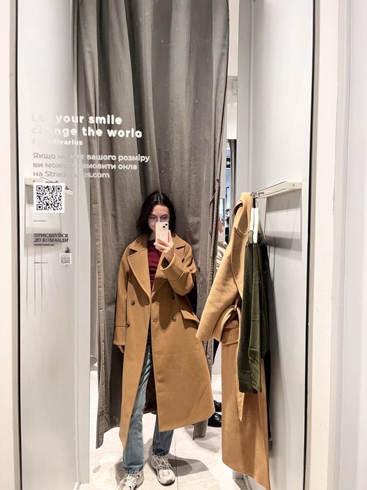 Пальто прямого оверсайз крою