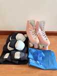 Patins 4 rodas rosa