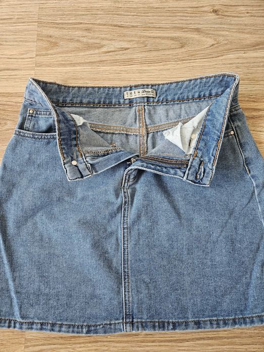 Spódnica krótka mini jeans dżinsowa niebieska klasyczna basic M L