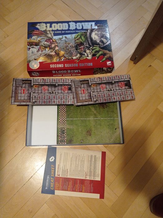 Boisko boksy dla drużyn pudełko i jedna pomoc gracza blood bowl