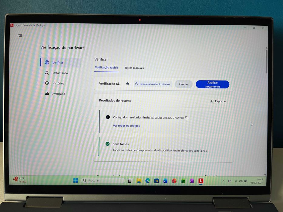 ThinkPad X1 Yoga Gen 6 - i5-1145G7/16GB RAM/256GB NVMe/Teclado PT-PT