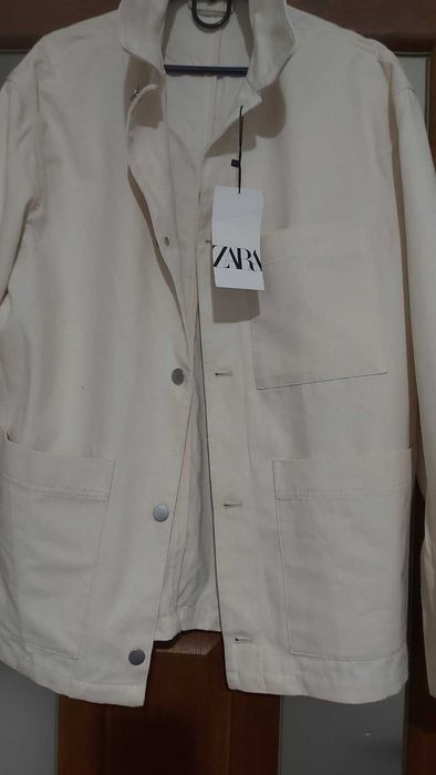 Універсальний жикет Zara оверсайз (Overshirt Jacket), льон/бавовна
