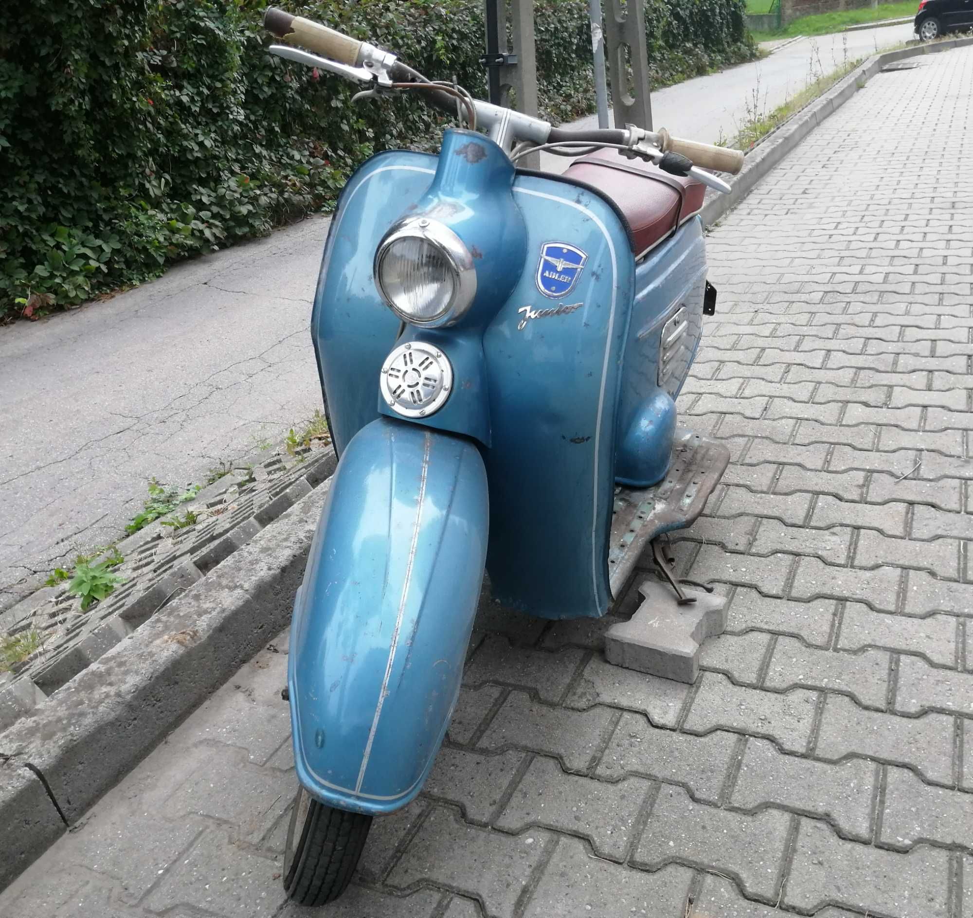 1956 Skuter Adler Junior MR100 jak Vespa Lambretta Heinkel Goggo IWL