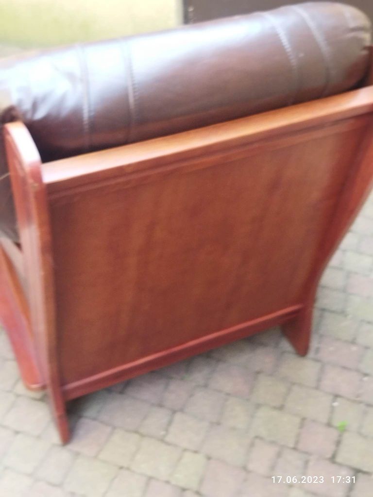 Meble skóra skórzane kanapa/sofa i 2 fotele