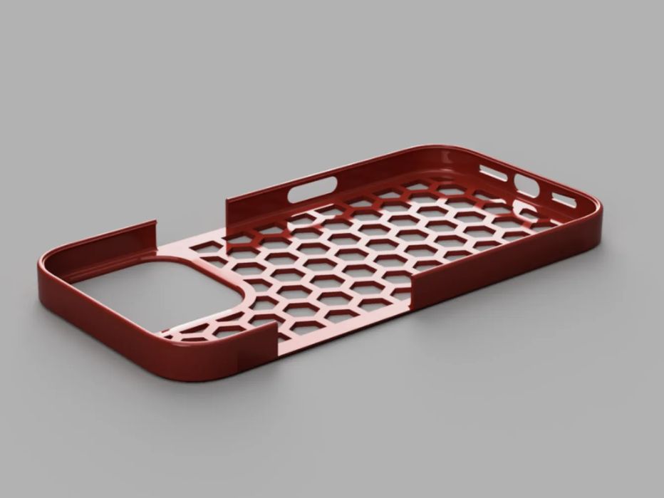 Capa com Padrão Hexagonal para iPhone 16 Pro