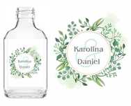 Butelka 100ml setka na nalewki wódkę ŚLUB WESELE z imionami 100 sztuk
