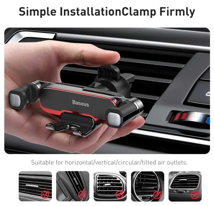 Тримач для телефону автомобільний BASEUS Lateral Gravity