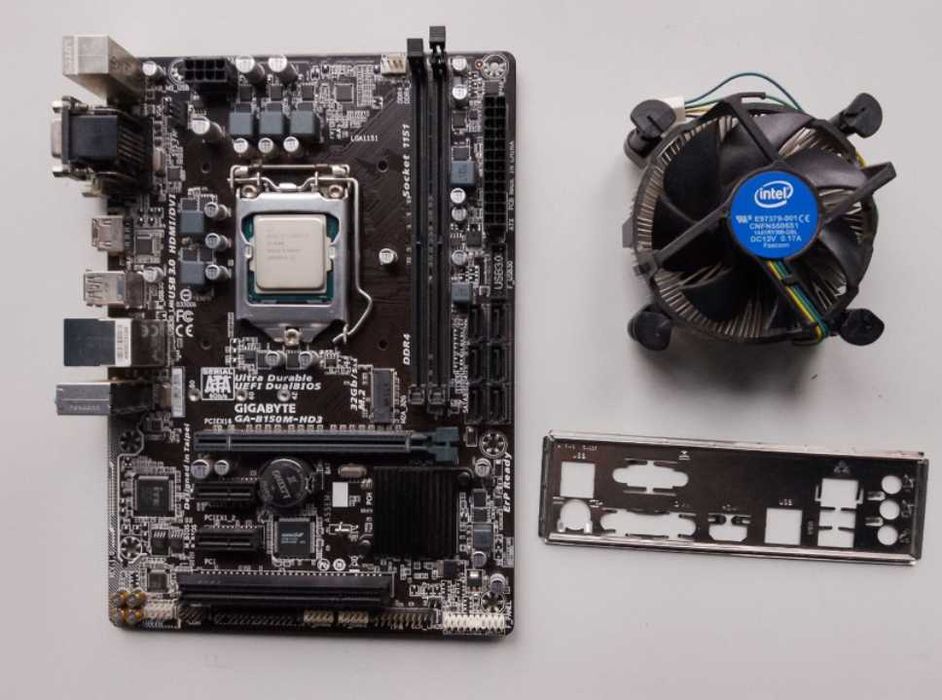 Płyta główna Gigabyte GA-B150M-HD3 DDR4 + I3-6100 z chłodzeniem Intel