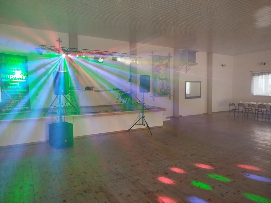 Wynajem nagłośnienia, oświetlenia oraz wytwornic dymu i baniek