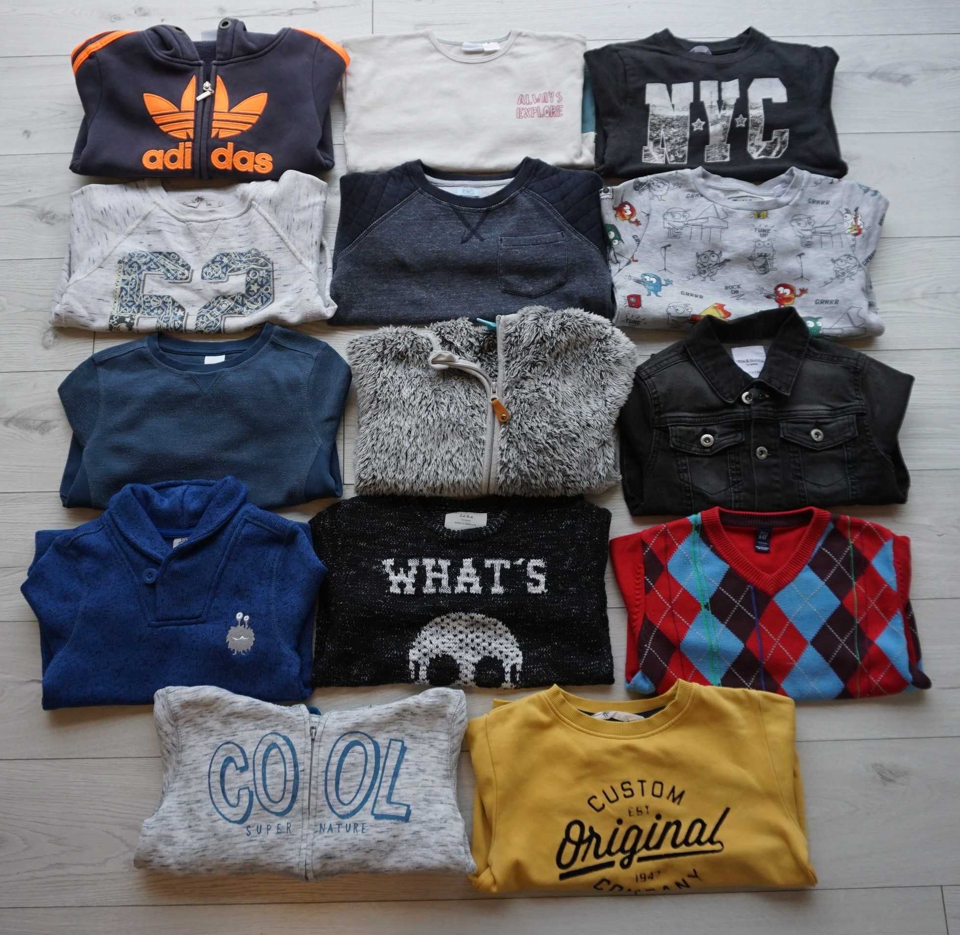 14 szt. zestaw bluzy/swetry dla chłopca~ Zara~ h&m~C&A r.110