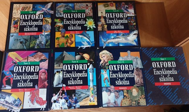 Oxford Encyklopedia szkolna zestaw 6 tomów plus indeks.