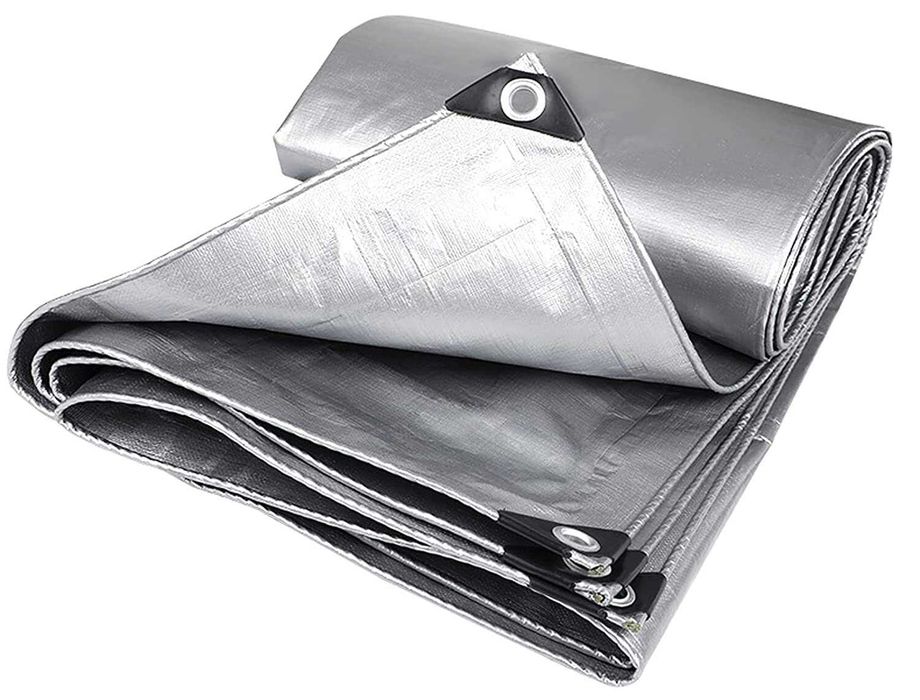 Тент 200 г/м² . Посилений край розмір 4х6 сірий (Доставка безкоштовна)