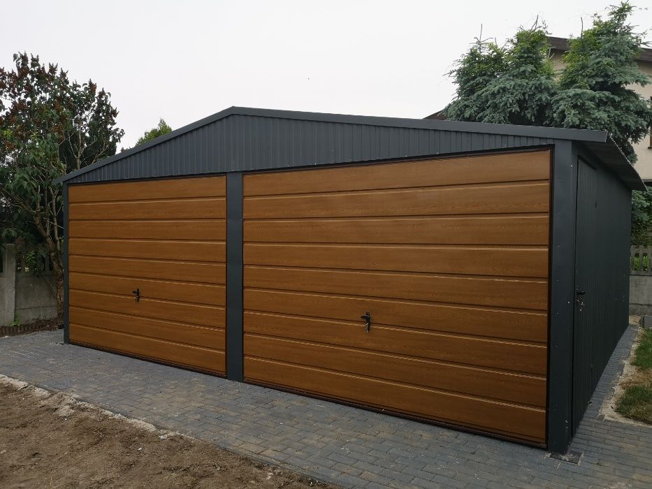 Garaż,garaże blaszane 6x5,6x6 struktura drewna PRODUCENT niskie ceny