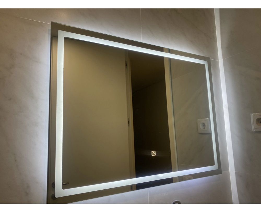 Espelho retangular led 80x60 cm