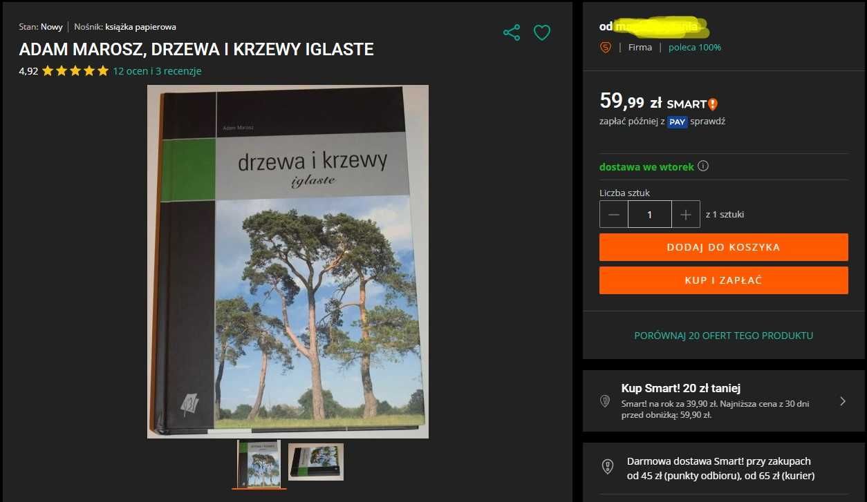 NOWA Książka ,,Drzewa i krzewy iglaste'' Adam Marosz