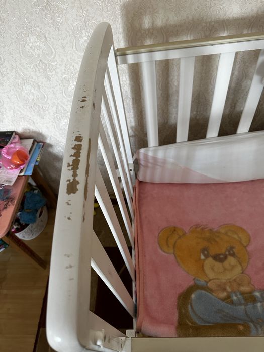Дитяче ліжко з натур.дерева з повним комплектом від 0 до 5 років