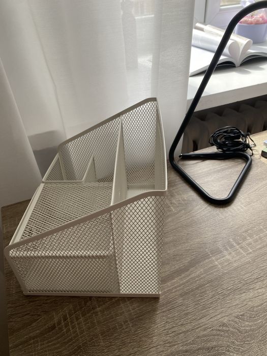 Ikea organizer biurowy, na biurko, do lazienki - bialy, funkcjonalny