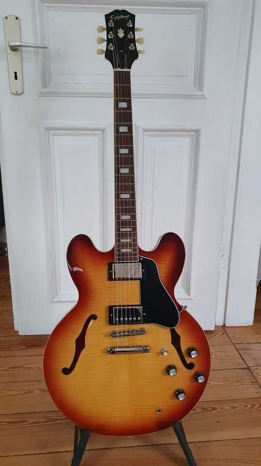 Gitara elektryczna Epiphone ES335 Inspired by Gibson Figured Tea Burst
