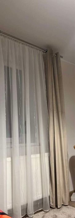 Zaslony na przelotkach  2 sztuki beżowe velur