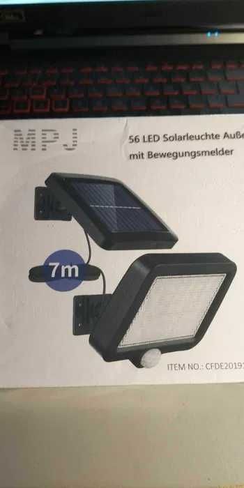 Lampa solarna z czujnikiem ruchu, białe LED