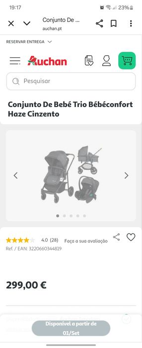 Vendo carrinho de bebé