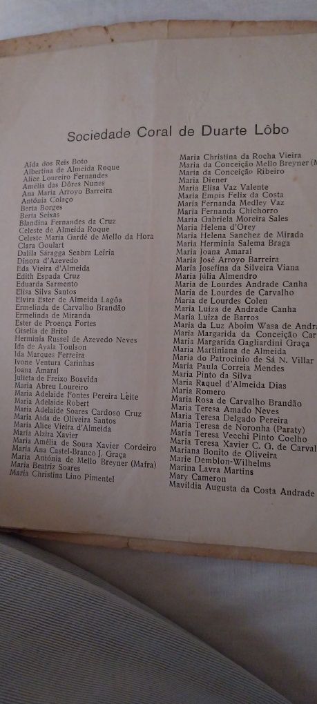 Sociedade Coral de Duarte Lobo 1937