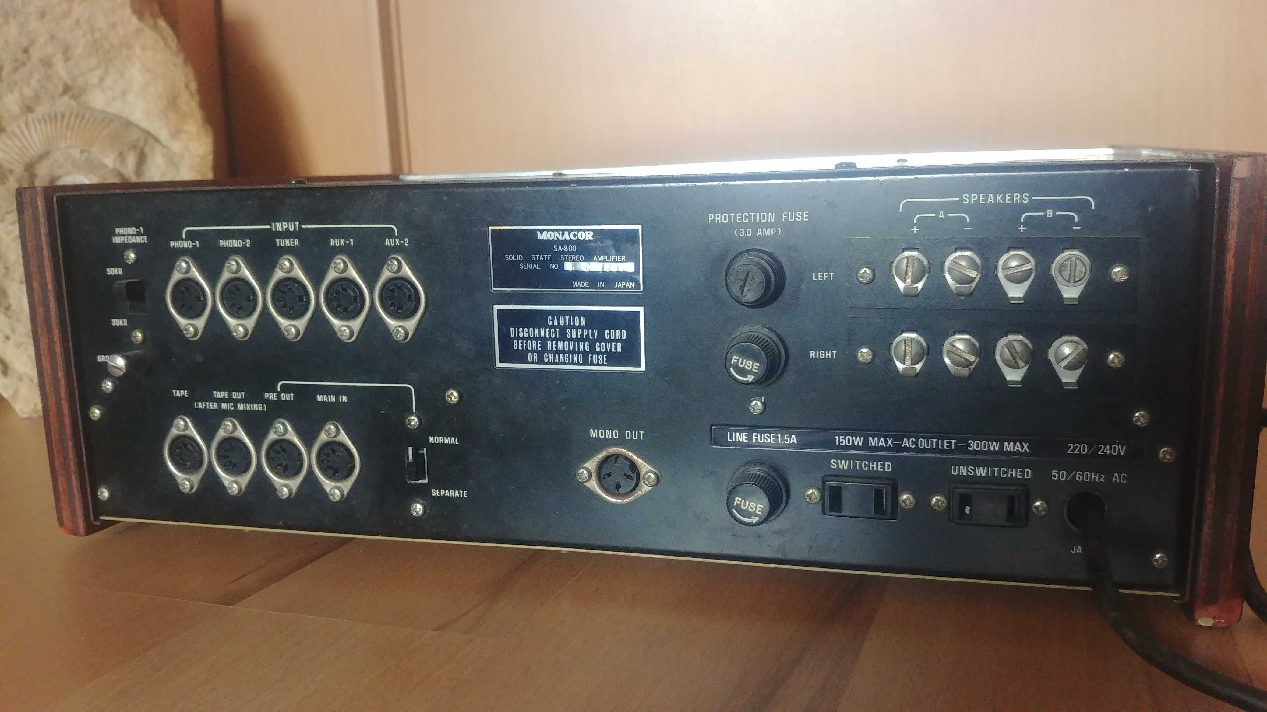 Monacor sa 800 wzmacniacz Vintage