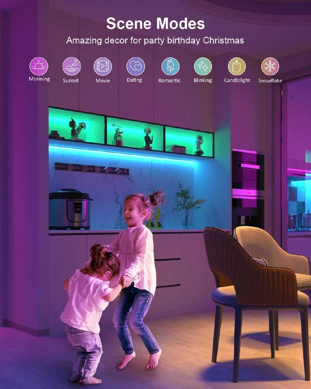 Taśma LED bluetooth Mexllex oświetlenie 5050 RGB pilot ledy nowa 10 m