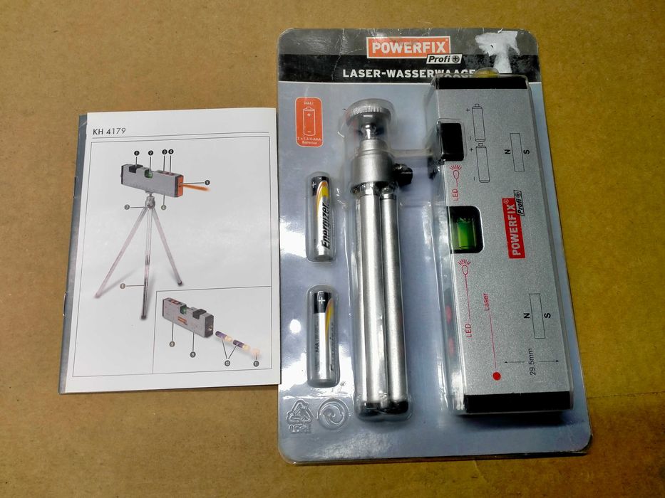 Poziomnica Laserowa POWERFIX PLW 2 + Statyw